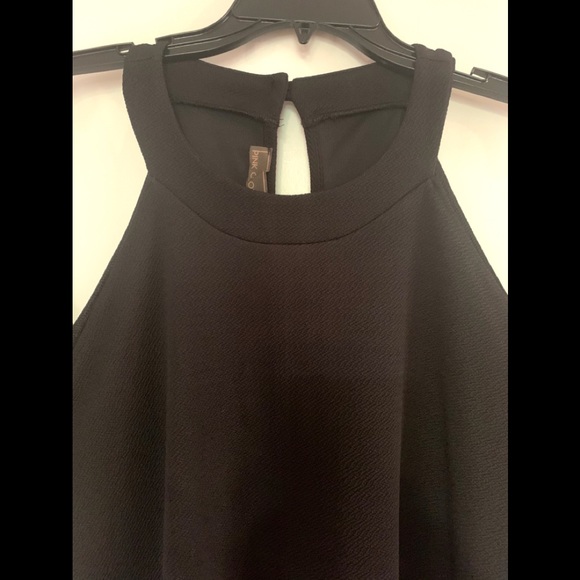 Pink Clove Plus Size Cold Shoulder Black Dress - Picture 2 of 7